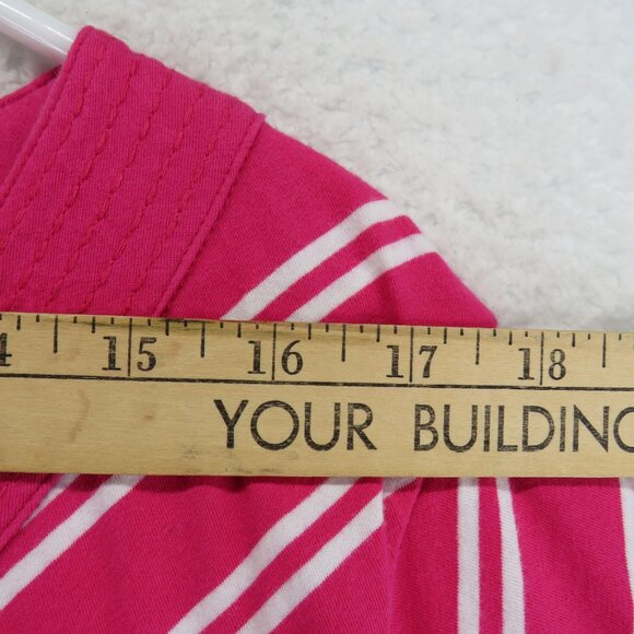 Lands‎ End Shirt Womens Size 3X Pink White Striped V Neck Short Sleeve Tee - Picture 6 of 8